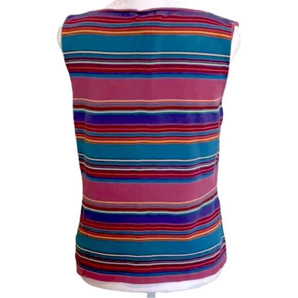 Lauren Ralph Lauren size small rainbow striped sleeveless top, like new! EUC - Picture 10 of 10